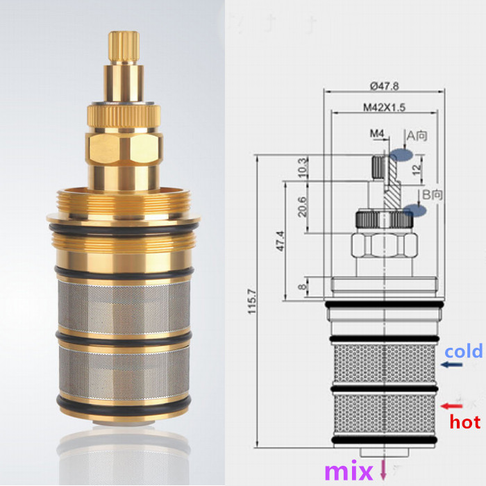 Shower Valve Cartridge - Cartuccia termostatica per vasca da bagno